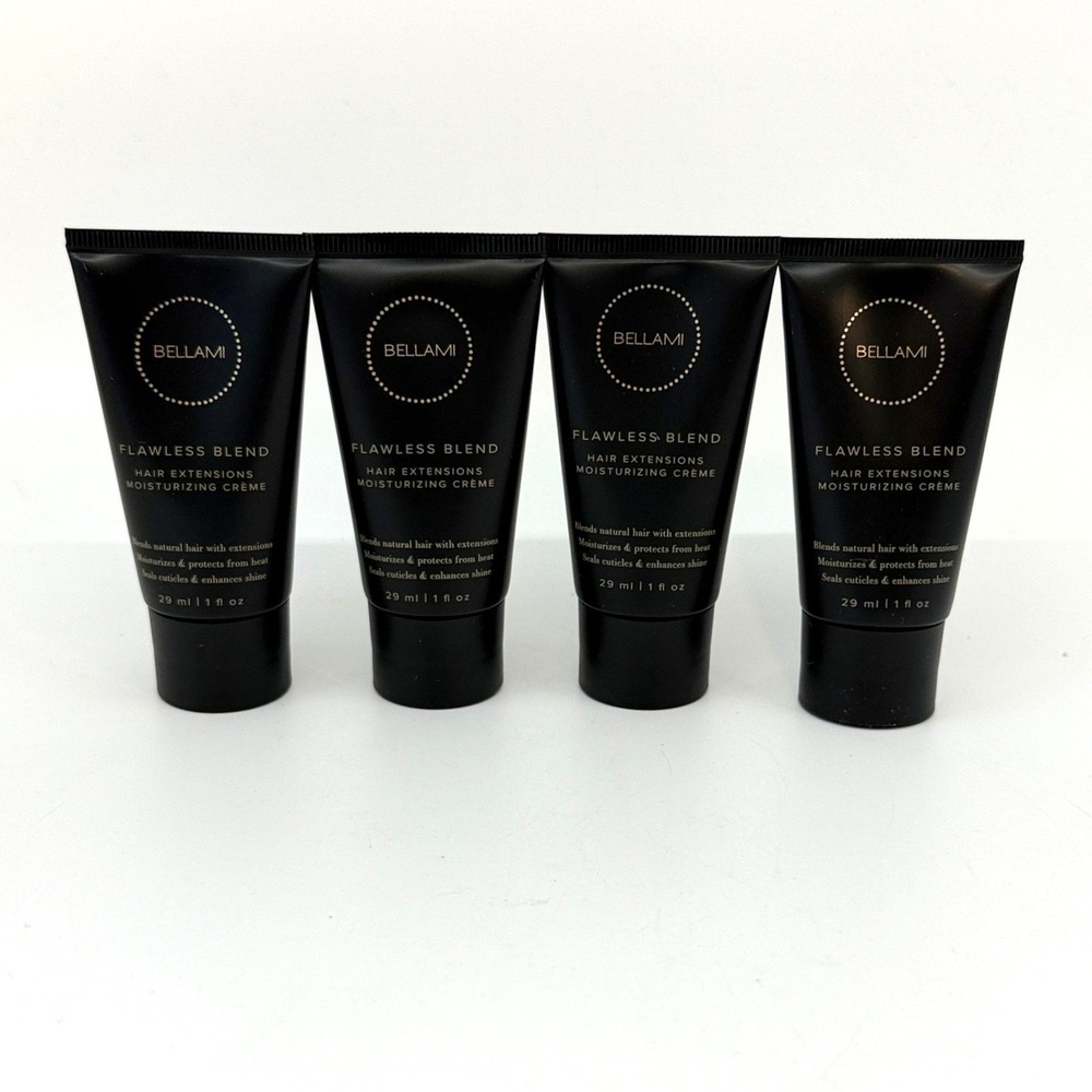 Bellami Flawless Blend Hair Extensions Moisturizing Creme 1oz Travel Size 4 Pack